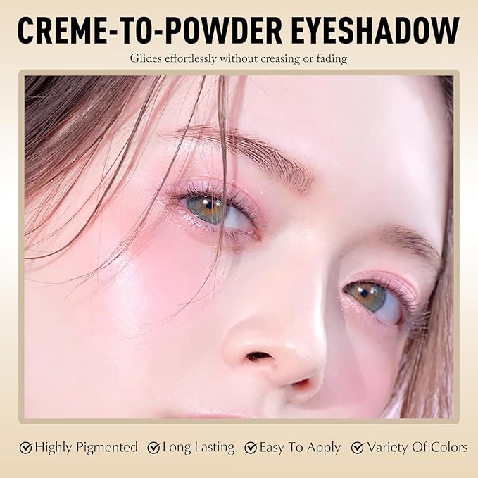 Pink Matte Eyeshadow Stick - Long Lasting Cream Eyes Shadow Pencil Buildable Brightener Crayon Eyeliner Highlighter Makeup, Lightweight Waterproof & Smudge Proof for Easy Quick Application