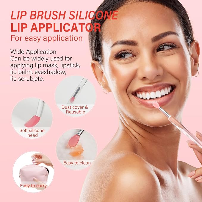 Lip Mask Set 4 Pcs, Valentine's Day Gifts for Women, Overnight Lip Sleeping Mask with Shea Butter, Hyaluronic Acid & Vitamin C, Nourishes Hydrates Dry, Flaky Lips, Moisturizing Lip Care Gift