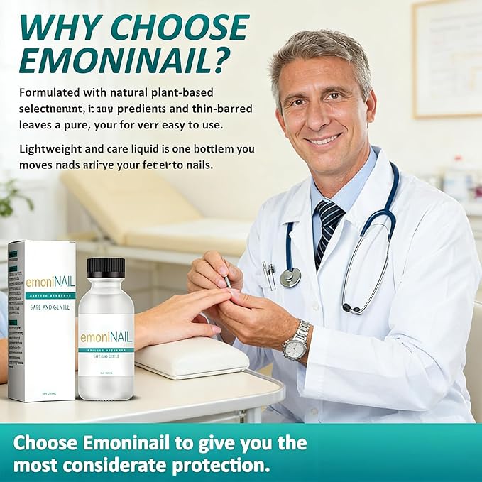 BONSWELL Emoninail Extra Strength Toenail Treatment, Nail Solution with Tea Tree Oil for Weak & Damaged Nails, Toenail Care Repair Solution, 1.06 oz
