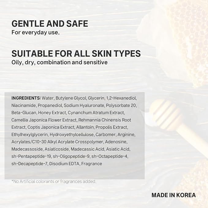 Propolis Ampoule - 83% Royal French Black Bee Propolis Extract - Hydrating Nourishing Serum For Radiance - Korean Skincare Honey Propolis Glow Essence Serum For Dry & Sensitive Skin 50ml