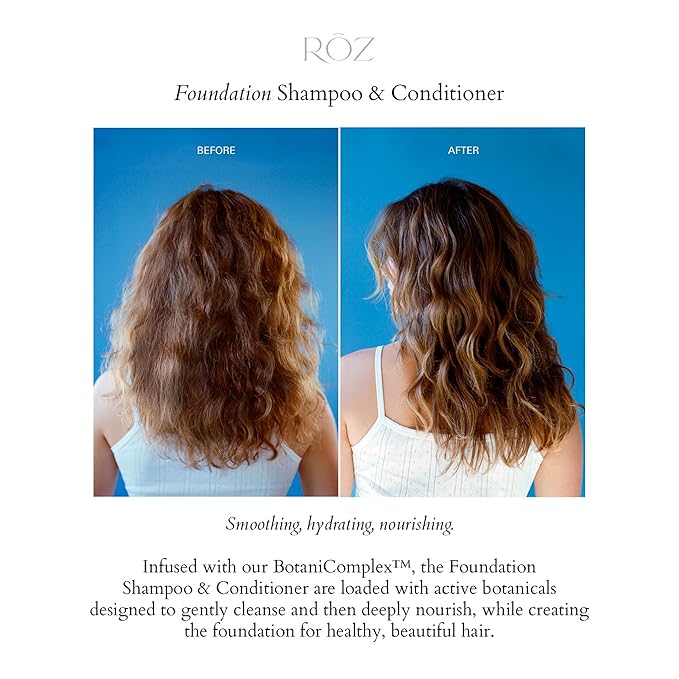 RŌZ Foundation Conditioner Refill | BPA-Free Pouch | Hydrating and Repairing with Ceramides and Peptides | Vegan, Silicone, Paraben, SLS-Free | Strengthens and Nourishes | Sustainable Hair Care