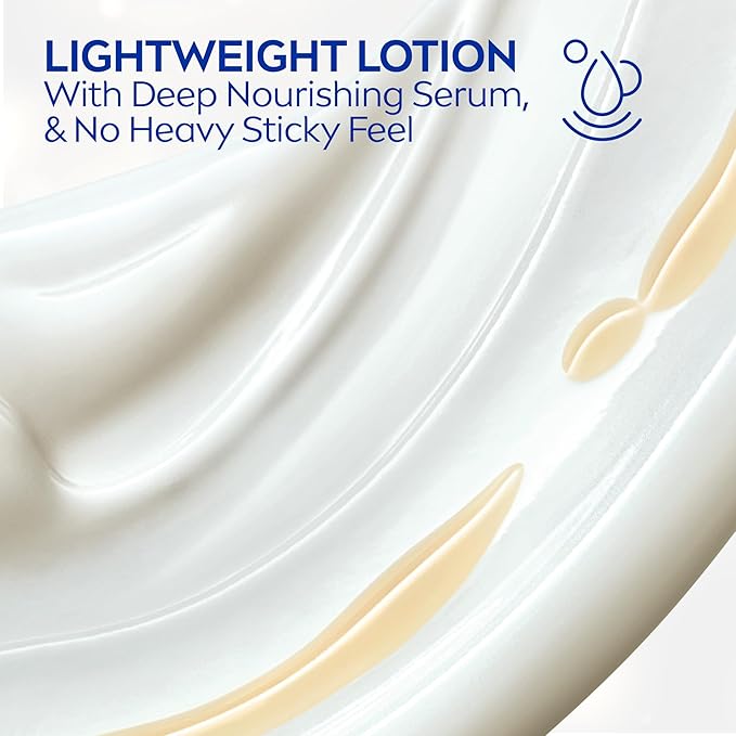 NIVEA Smooth Daily Moisture Body Lotion, Shea Butter 16.9 oz (Pack of 2)