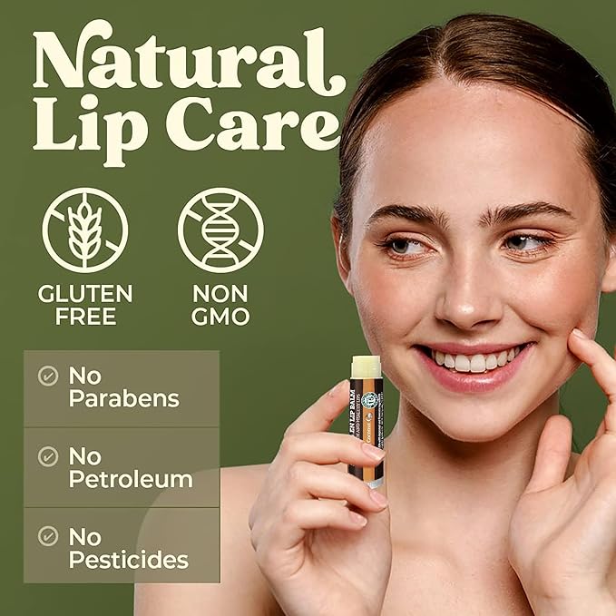 Earth's Daughter SPF Coconut Lip Balm 4-Pack Stocking Stuffers - Lip Sunscreen, SPF 15, Organic Ingredients, Beeswax, Coconut Oil, Vitamin E - Hypoallergenic, Paraben Free, Gluten Free, New