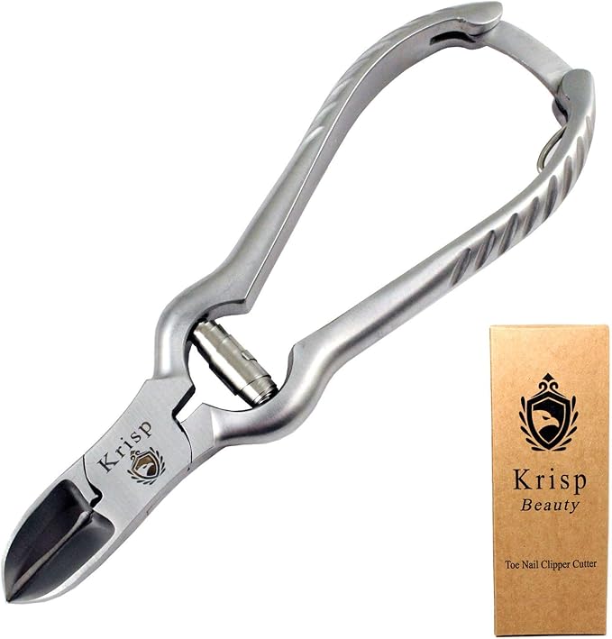 Professional Toenail Clippers for Thick Toe Nails - Heavy Duty Medical Grade Podiatry Stainless Steel Nail Clippers Cutter Trimmer Toenail Scissors for Men Seniors Podiatrist Tools (Silver, 6.25 Inch)