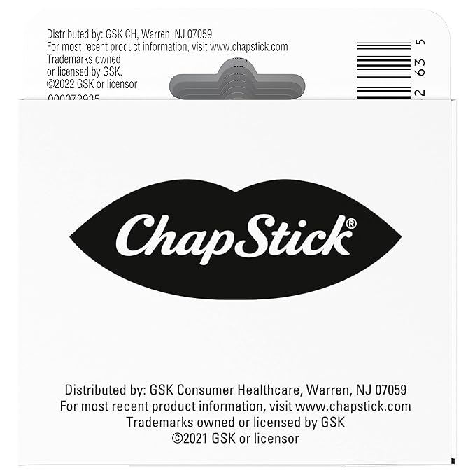 ChapStick Classic Medicated Lip Balm Tubes, Chapped Lips Treatment and Skin Protectant - 0.15x12 Oz (Pack of 12)