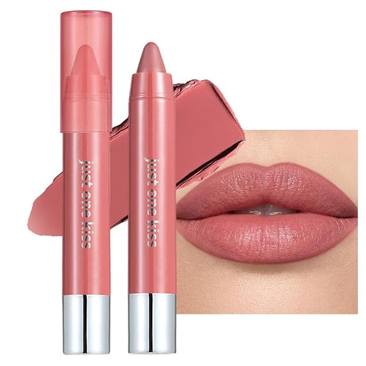 Hydrating Lipstick Cream Lip Crayon, Moisturizing Long-lasting Waterproof Stick for Women, High-Pigment Smooth Lip Liner & Tinted Lip Balm in One, Buildable Color with Natural Gloss Finish, 04