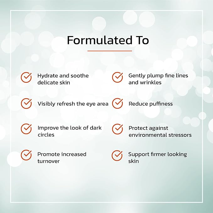 TruSkin Eye Cream for a Hydrated, Brighter-Looking Eye Area - Improve Appearance of Dark Circles & Puffiness - Hyaluronic Acid, Squalane, Green Tea - Under Eye Cream for Women, 0.5 fl oz