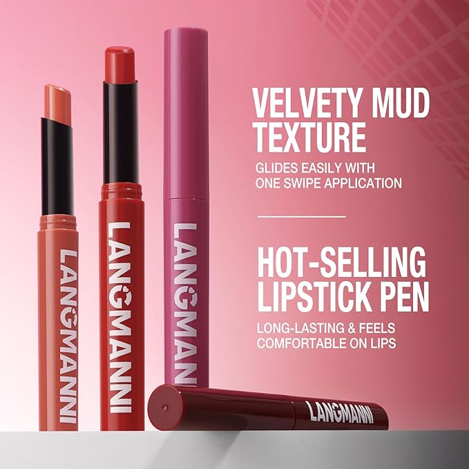 Jolilab 6Pcs Velvet Matte Lipstick Nude Matte Soft Dark Color Stick High Pigmented Long-Lasting Waterproof Lip Stick Lip Balm Beauty Cosmetics Gift for Girls and Women(07#-12#)