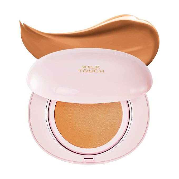milktouch Cushion Foundation, 24H Flawless Skin, Radiant Shine, No Oxidation, Long-Lasting, Non-Creasing, 60% Hydrating Skincare Infused Korean Foundation (30C Toffee)