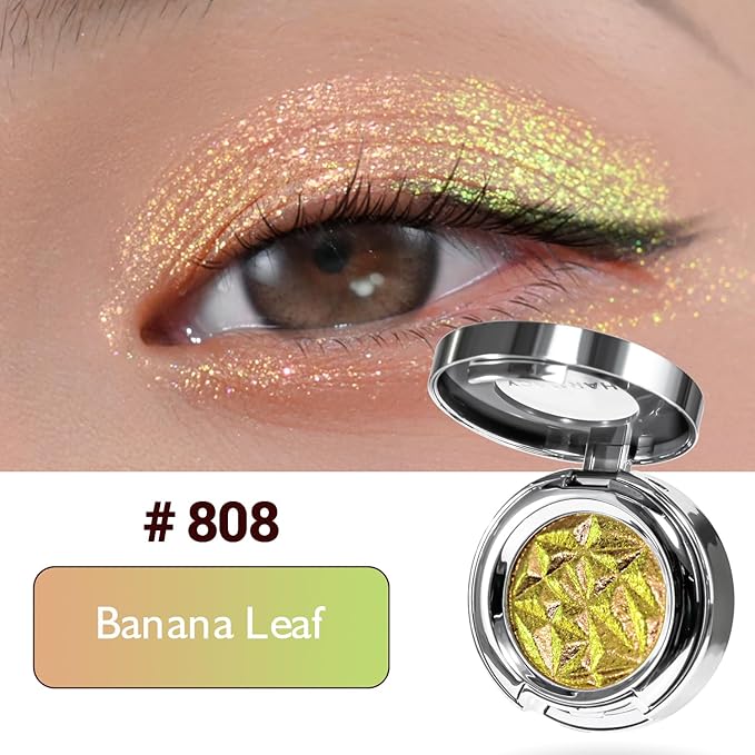 CHARMACY Duochrome Eyeshadow, Insane Shifters Chameleon Eyeshadow, Creates High-Impact, Metallic Eye Looks, 100% Vegan and Cruelty Free (Chameleon-#808, 0.06 Ounce (Pack of 1))