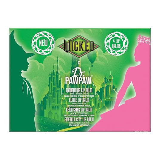 Dr. PawPaw Elphaba Wicked Balm Collection - Natural Lip Balm with Aloe Vera - Gluten Free Lip Moisturizer to Nourish, Soften and Hydrate - 4 pc