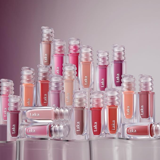 Laka Maxi Glayer Tint 3.8g/0.13oz, Glass Layer of Gloss, Ultra Glow & Vivid Layerable Pigments, High Shine Lip Oil, K-Beauty (#608 Whisper)