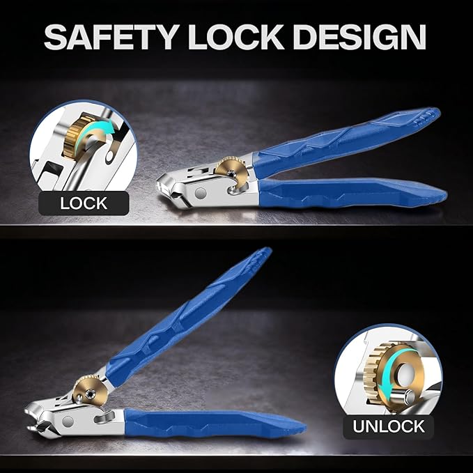Toenail Clippers for Thick Toenails, Wide Jaw Nail Clippers Set,Heavy Duty Ingrown Toenail Clippers Nail Cutters, Ultra Sharp Slanted Cutter Set with Long Handle for Men, Women & Seniors