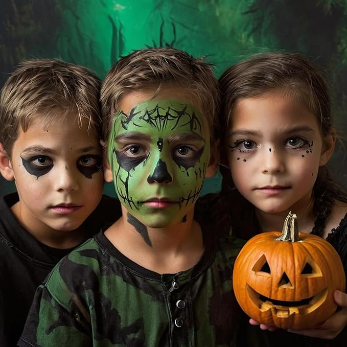MEICOLY Green Face Body Paint Stick,Christmas Stocking Stuffers,Green Face Paint for Halloween SFX Witch Elphaba Makeup,Camo Hulk Face Painting,Eye Black Stick for Baseball Softball Football Lacrosse