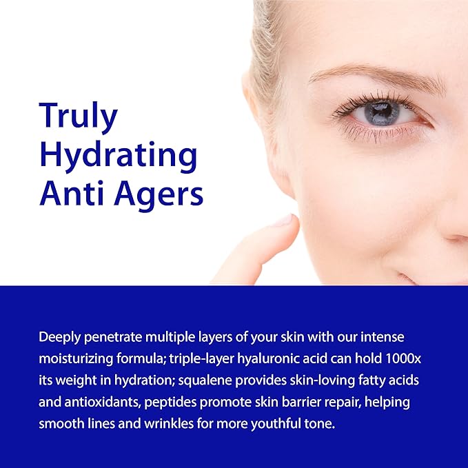 Dr. Denese SkinScience Firming Facial Collagen Eye Cream Face Moisturizer Hyaluronic Acid & Peptides Rejuvenate Skin - Improved Look of Fine Lines, Elasticity, Sagginess, Bags - Cruelty-Free - .5oz