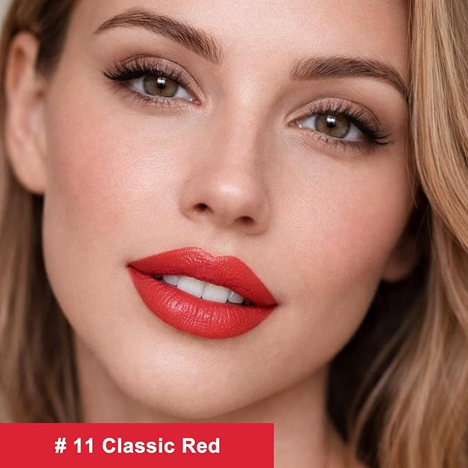 Hydrating Lipstick Cream Lip Crayon, Moisturizing Long-lasting Waterproof Stick for Women, High-Pigment Smooth Lip Liner & Tinted Lip Balm in One, Buildable Color with Natural Gloss Finish, 11