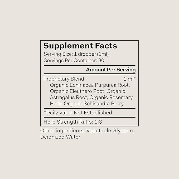 The Nue Co. Defense Drops, Supports Immunity with Adaptogen Herbs, Vegan, Cruelty Free