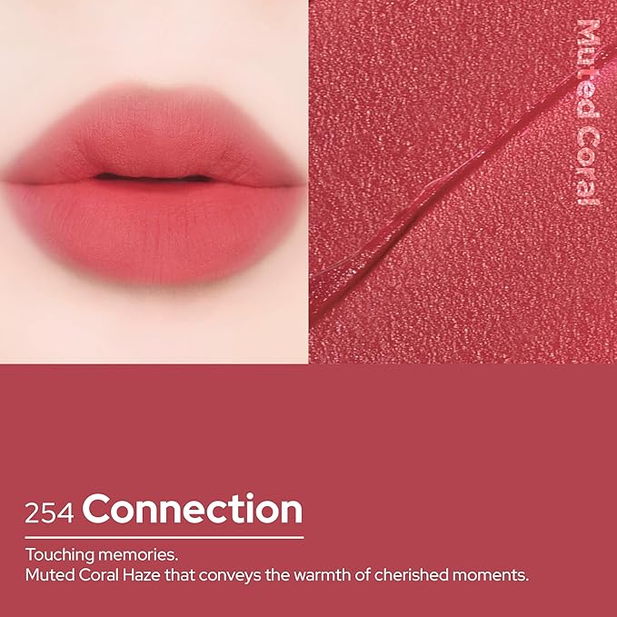 Unseen Blur Soft-matte Lip Tint Long-Lasting Stain, Blendable 3.2g, Holiday Stocking Stuffer, Winter Makeup Essentials (254 Connection, 0.11 oz)