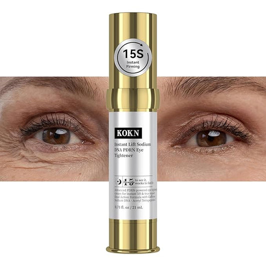 KOKN 15S Instant Firmx Eye&Face Cream | Temporary Eye Tightener | Smooths Wrinkles,Puffy Eyes & Bags | 4-IN-1 Skincare| 5000ppm PDRN,Panthenol,Collagen Formula for LongTerm Repair, 0.71 Fl Oz