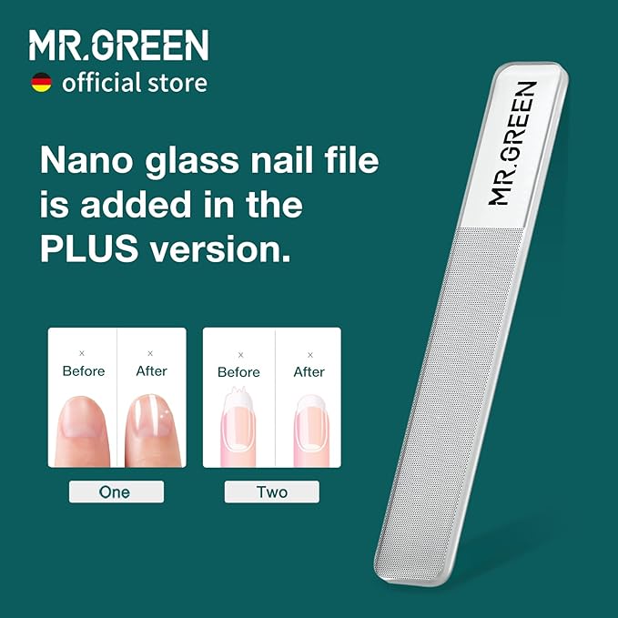 MR.GREEN Nail Clippers Wide Jaw Opening Stainless Steel Fingernail Clipper Thick Hard Toenail Cutter Manicure Scissors Tools (Nail Clipper (Medium)+Nail File)