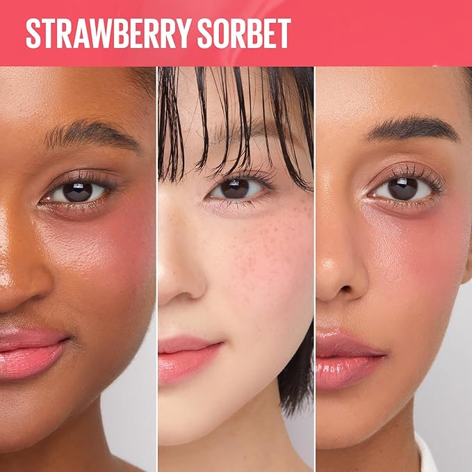 KAJA Cheek & Lip - Dewy Bar 02 Strawberry Sorbet | Creamy Blusher and Balm Multi-Stick, 45% Moisturizing Oil, Apple Extract, Vitamin-Hyaluronic Acid Infused, High Shine, Non-Sticky, Easy Blending, 10g