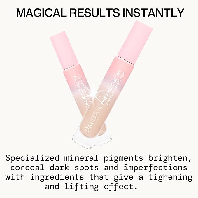 Pacifica Concealer – DreamLit Glow Full Coverage Concealer with Squalane for Dark Circles & Dark Spot Correction, Lightweight & Long-Lasting, Vegan & Cruelty-Free, Shade 09 (Warm Honey)
