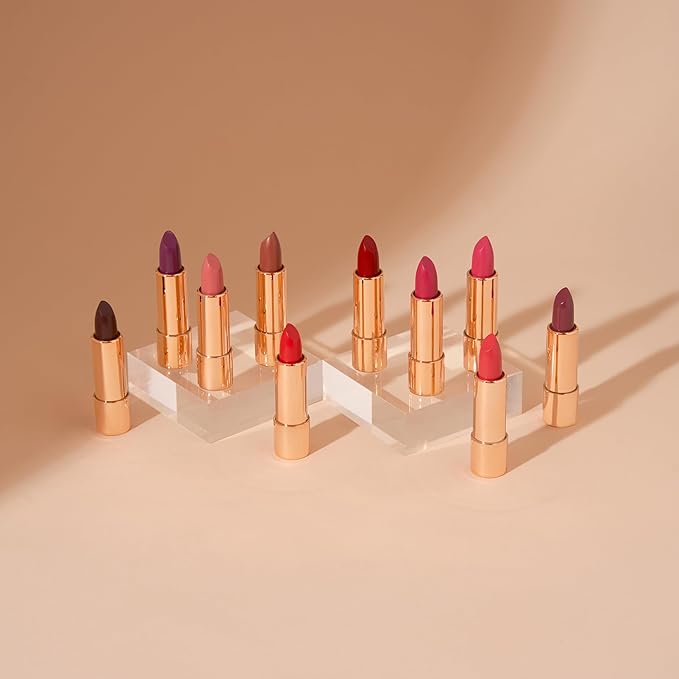 YENSA Vibrant Silk Hydrating Lip Stick - Long Lasting Lipstick with Hyaluronic Acid, Vitamin E & Super Oils - High Pigment Color & Semi Glossy Finish - Moisturizing Formula - Confidence (0.12 oz)