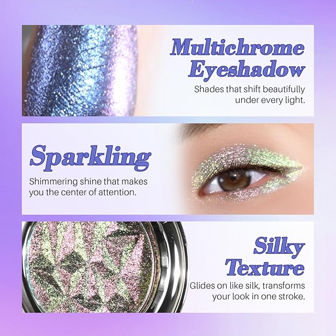 CHARMACY Duochrome Eyeshadow, Insane Shifters Chameleon Eyeshadow, Creates High-Impact, Metallic Eye Looks, 100% Vegan and Cruelty Free (Chameleon-#810, 0.06 Ounce (Pack of 1))