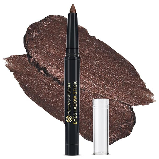 YOUNG VISION Eyeshadow Stick, Shimmer and Matte Cream Eye Shadow Brightener Sticks Eyeliner Pencil Crayon, Waterproof Long Lasting Eye Highlighter Stick Makeup,0.056 Oz(#3-Desert) (09)