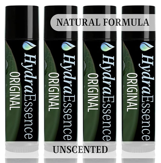 Original Lip Balm 4-Pack | 7 Natural Ingredients | Beeswax Sunflower Oil Shea Butter | Moisturizing Lip Care for Dry Cracked Lips | Unscented Unflavored | Made in USA
