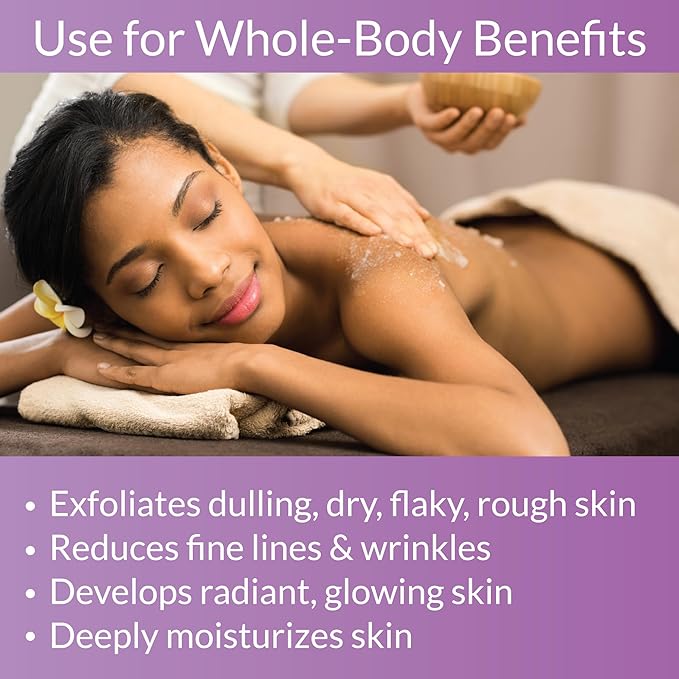 Organic Fiji Whole Body Scrub - Infused with Coconut Oil, Exfoliating Sugar Scrub for Smooth and Soft Skin, Exfoliates & Restores Skin's Natural Biosphere, Lavender 20 oz