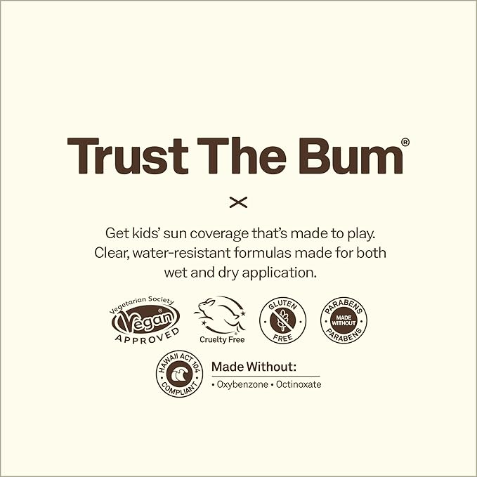 Sun Bum Kids SPF 50 Clear Face Stick Sunscreen - Wet or Dry Skin Application Broad Spectrum Sunscreen with Vitamin E - Hawaii Act 104 Compliant (Without Octinoxate & Oxybenzone) - Travel Size 0.53 oz