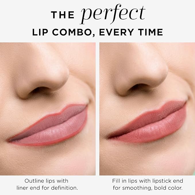 HALEYS Re-mark Dual Ended 2-in-1 Lipstick & Liner (Cupid), Nude Pink Lip Combo Sets, Creamy Matte Moisturizing Lipstick for Women, Precision Lip Liner, Expertly Paired Lip Liner and Lip Stick Combo