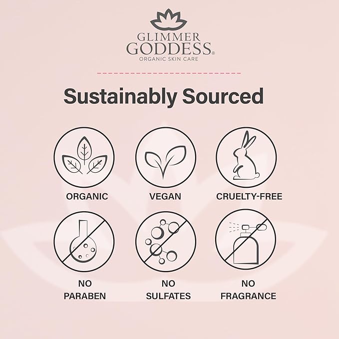 Glimmer Goddess Organic Whipped Body Butter for Women - Moisturizer Cream with Shea & Cocoa Butter, Almonds & Coconut Oil - Autumn Breeze, 8oz