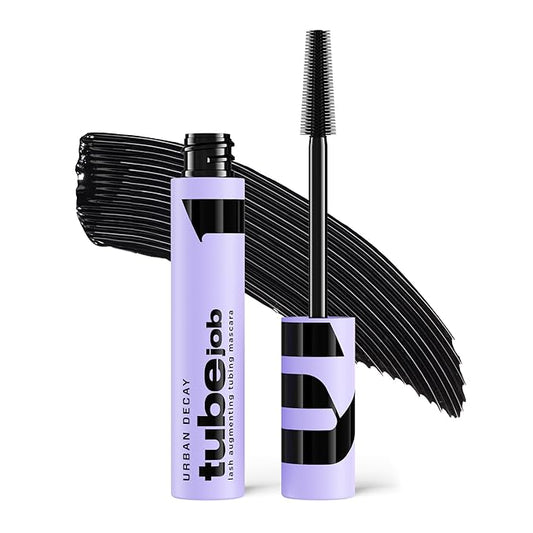 Urban Decay Tube Job Lash Augmenting Tubing Black Mascara - 24HR Lift, Lengthen & Volume Mascara, Anti-Clump, Anti-Smudge, Sweat & Water Resistant Wear, Washable - Intense Black (0.29 fl oz)