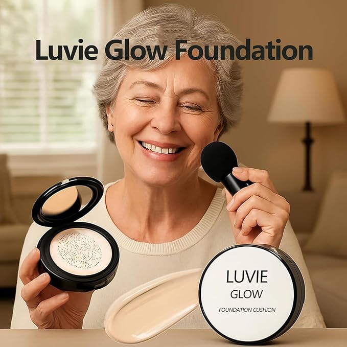 Foundation for Older Women | Warm - Perfectfor Light/Medium Complexion Mushroom Head Air Cushion CC Cream - BB Cream Full Coverage Makeup Foundation Long Lasting Waterproof Hydrating Lightweight