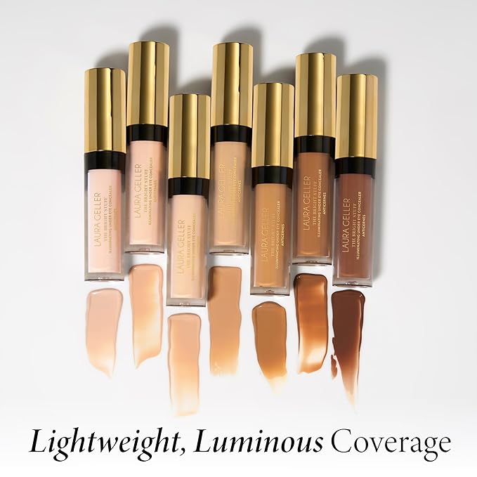 LAURA GELLER NEW YORK The Bright Stuff Illuminating Under Eye Concealer with Cooling Metal Tip - Light Coverage (06 Tan)