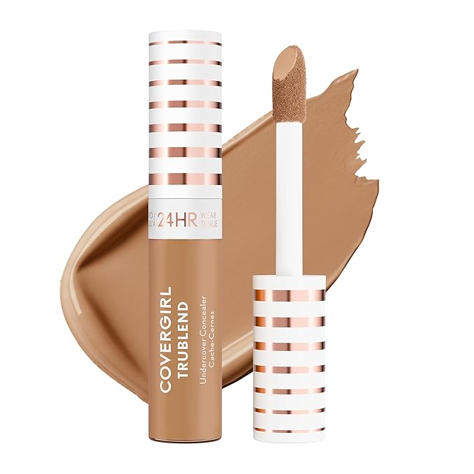 COVERGIRL TruBlend Undercover Concealer, Buildable, Full Coverage, 24-Hour Wear, Matte Finish - T300 Warm Honey (Packaging May Vary)