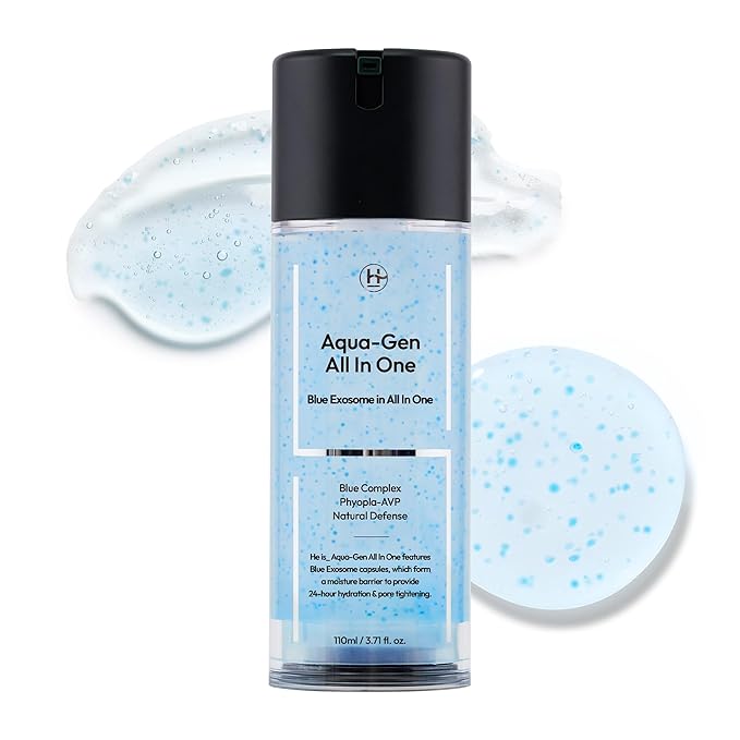 LAB BY He is_ Aqua-Gen Daily Face Moisturizer for men - Lightweight, Hydrating Fast-Absorbing Gel for Oily & Sensitive Skin, Oil Control & Pore Care Korean Skincare 3.71 fl oz.