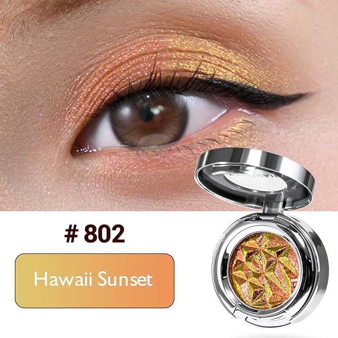 CHARMACY Duochrome Eyeshadow, Insane Shifters Chameleon Eyeshadow, Creates High-Impact, Metallic Eye Looks, 100% Vegan and Cruelty Free (Chameleon-#802, 0.06 Ounce (Pack of 1))