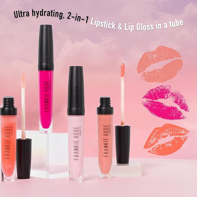 Frankie Rose Cosmetics Lip Gloss | Non-Sticky Formula, Long Lasting Lip Shimmer, Bold Pigment & Hydrating Gloss for lips, So Fetch Shimmer Lip Gloss, 20g