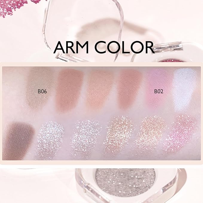 Nude Pink Matte Eyeshadow Palette, Single Eye Shadow Palette High Pigment sombras para ojos Nude Eyeshadow Velvet Compact Pressed Powder Primer Lightweight Blendable for Daily Natural Eye Makeup