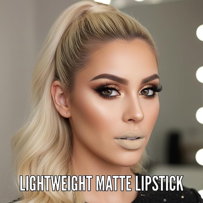 Mynena Light Beige Nude Matte Liquid Lipstick | Long-Lasting Comfort | Smudge-Proof Transfer-Resistant Vegan & Cruelty-Free | Full Coverage Non-Drying True Pigment | All-Day Wear Lip Color | Lady