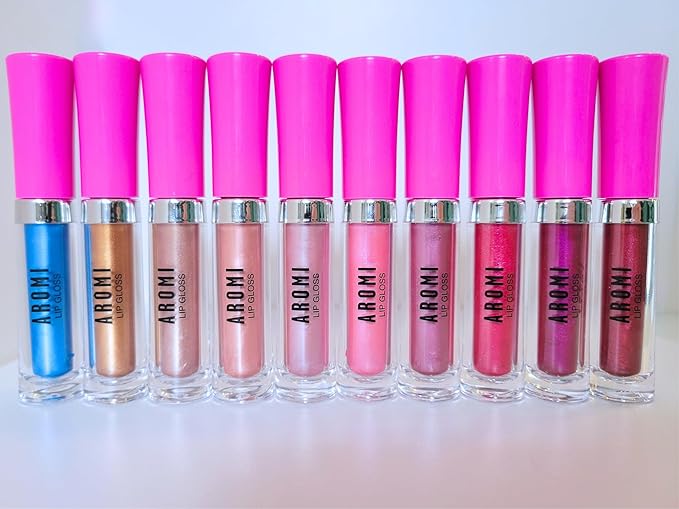 Aromi Gold Metallic Lip Gloss | High-Shine, Moisturizing, Bronze Yellow Glossy Lip Oil for Women, Vegan, Cruelty-free (Gold Star)