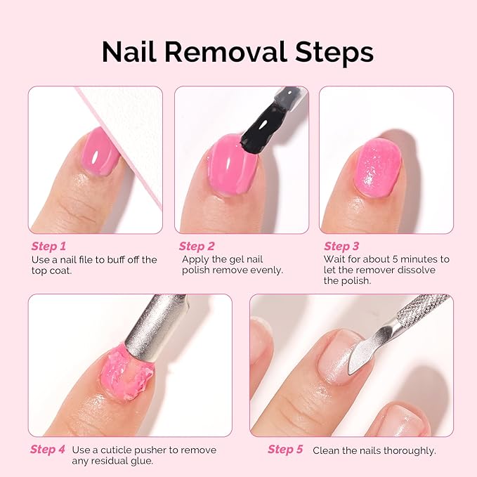 MelodySusie Gel Nail Polish Remover 15ml with Manicure Remover Kit, No Need Soaking or Wrapping, Easy and Quickly Removal in 5 Minutes for At-Home Manicure