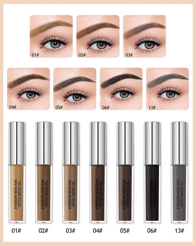 Waterproof Tinted Brow Gel-Long Lasting Smudgeproof Liquid Eyebrow Makeup,Eyebrow Mascara Tinted Brow Glue,Eye Brow Filler,Volumizing Enhance Brow Mascara,With Brow Razor Brush,Gift for Women-Blonde