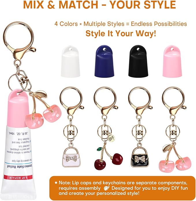 2 Pcs Keychain Holder for Aquaphor Lip Repair- Polypropylene Cap Accessory - Fit Lip Balm Keychain