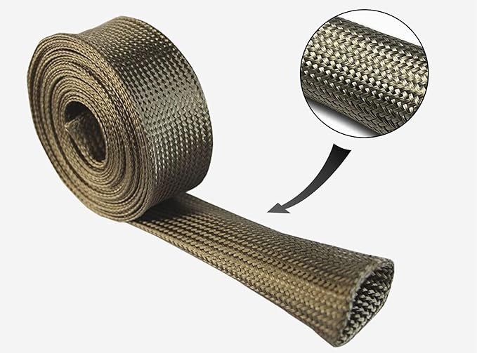 Heat Sleeve Automotive Fuel Line Heat Shield Auto Hose Spark Plug Wire heat Shield Protectors Boots Roll 2500 Degree for Car&Auto Wire Loom Brake Cable (3/4" IDX10', Titanium)