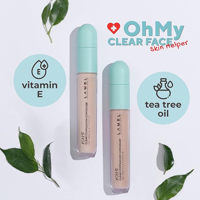 LAMEL OH my Clear Face Concealer - Vitamin E & Tea Tree Extract - Skin Care, Moisturizing & Waterproof - Vegan Formula - Brightening & Protection, 402-0,23 fl.oz