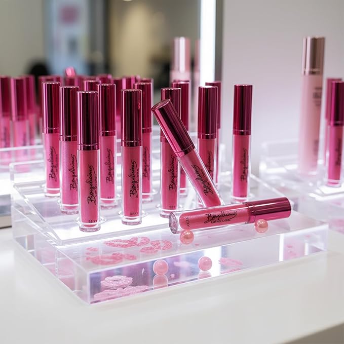 Pink Lip Gloss for Women – Infused with Vitamin E – Non-Sticky, Long Lasting, High Shine, Clean Formula – Pink Lipgloss, 1 Pack